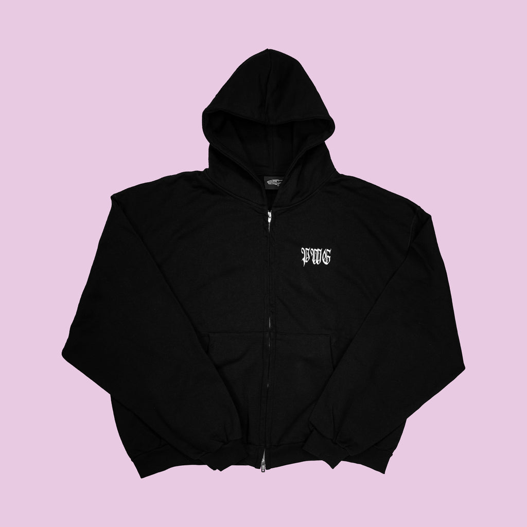 goth boy zip hoodie